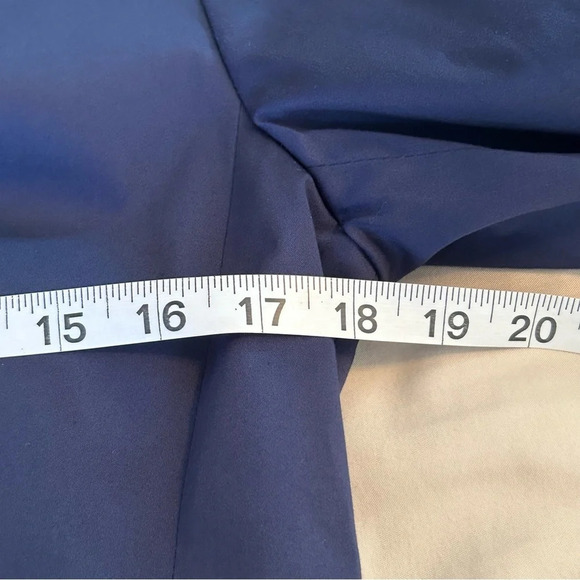 Talbots Women 10 Petite Navy Single Breasted Blazer Jacket Cotton Blend Stretch - Picture 8 of 9